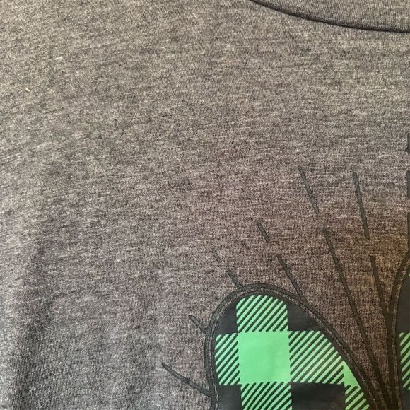 For Girls and Perfect life Girls Long Sleeve Gray Plaid Size L St. Patrick's Day - Picture 3 of 7